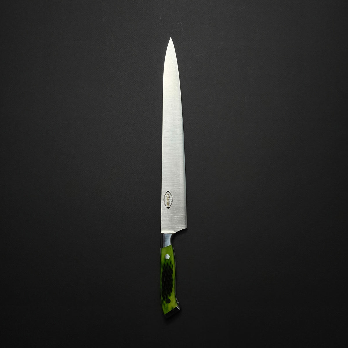 Nenox Green Sujihiki 285mm Green Jigged Bone Handle (with Sheath