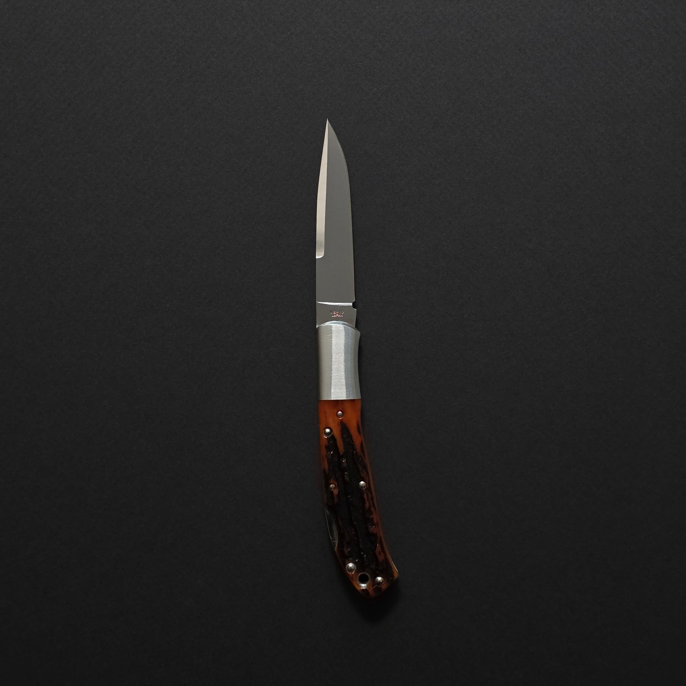 MOKI Kronos Folding Knife Large Stag Handle