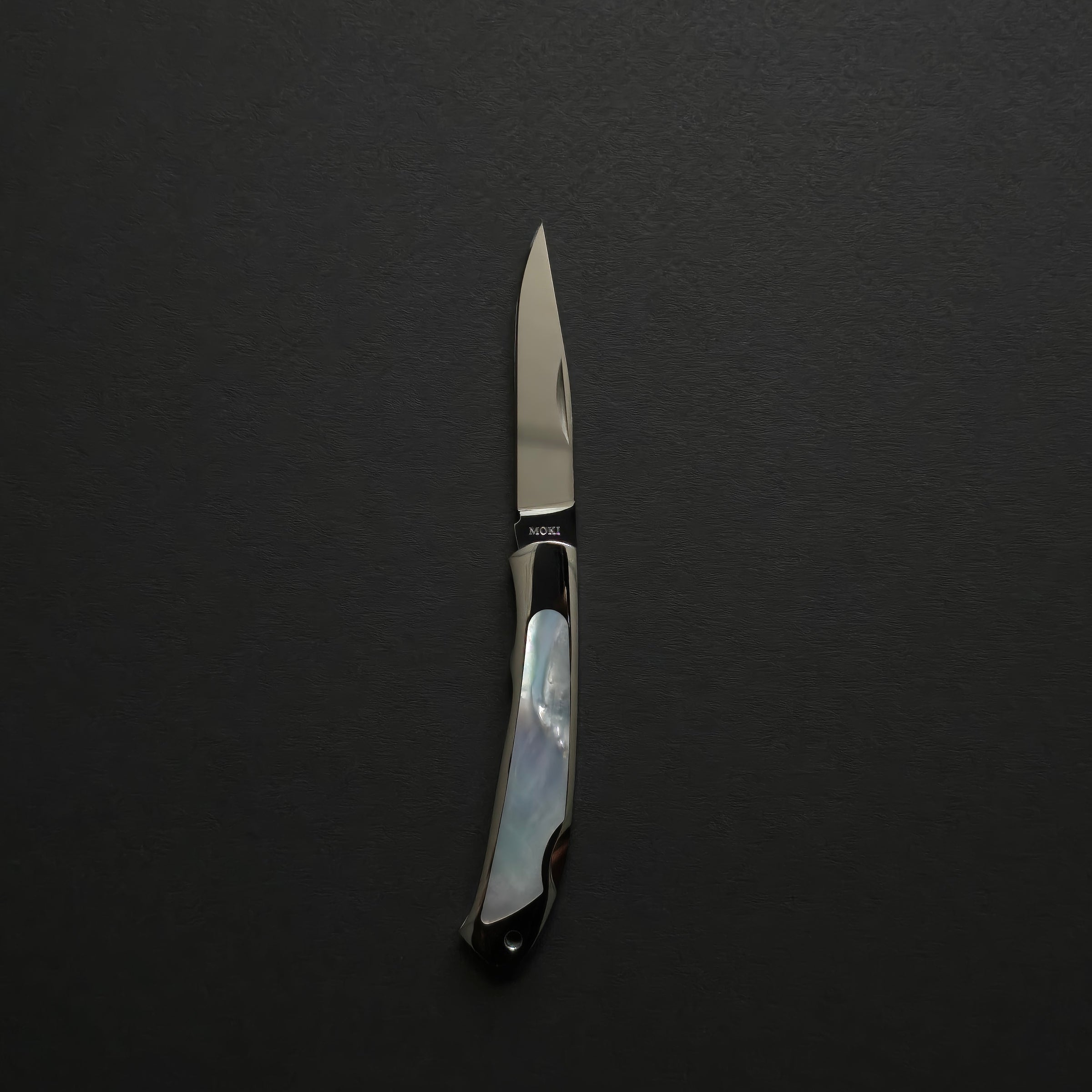 MOKI Therapy Folding Knife Mother of Pearl Handle (Mirror Polished