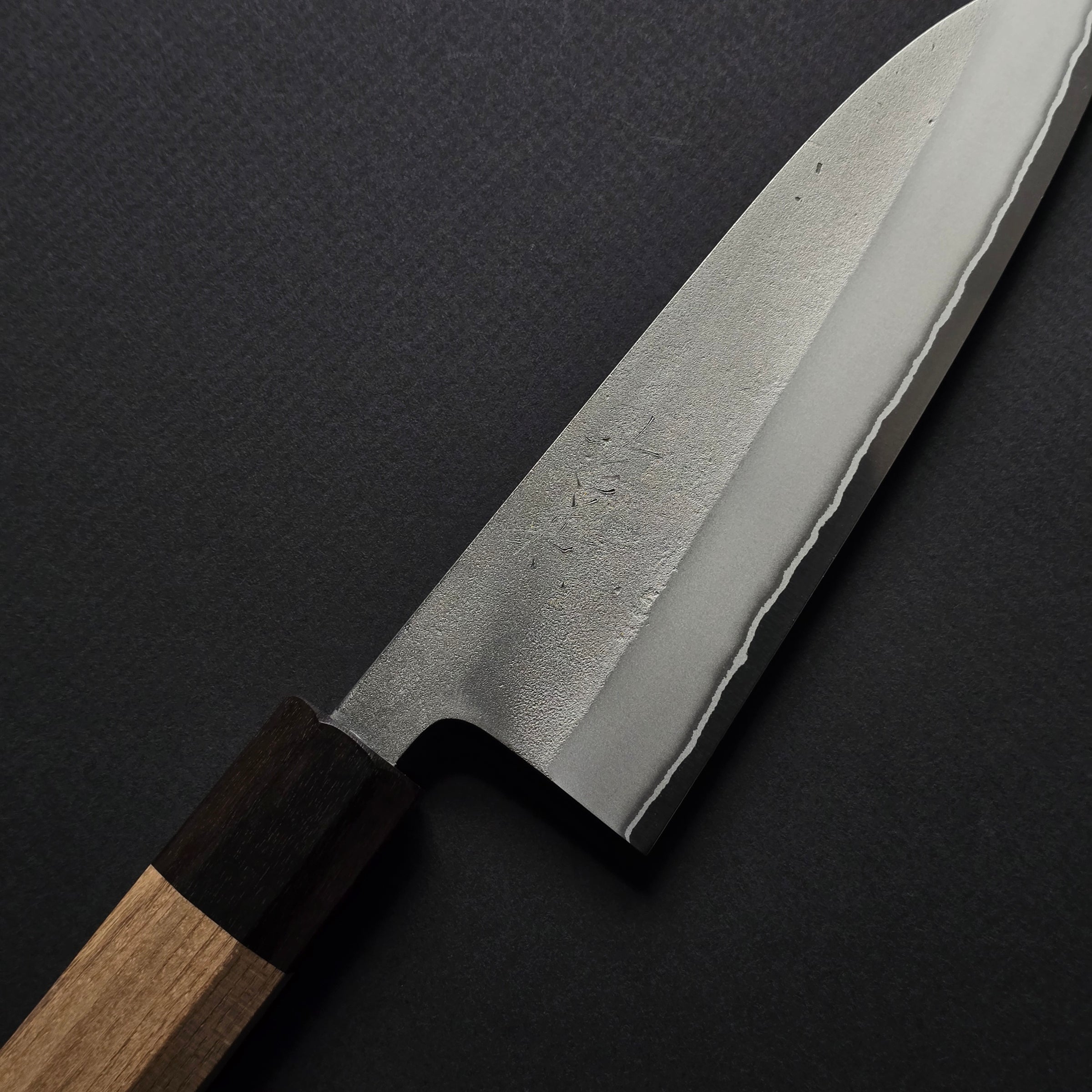 葵/2 Yoshikane White #2 Nashiji Santoku 165mm Double Ebony Enju Handle