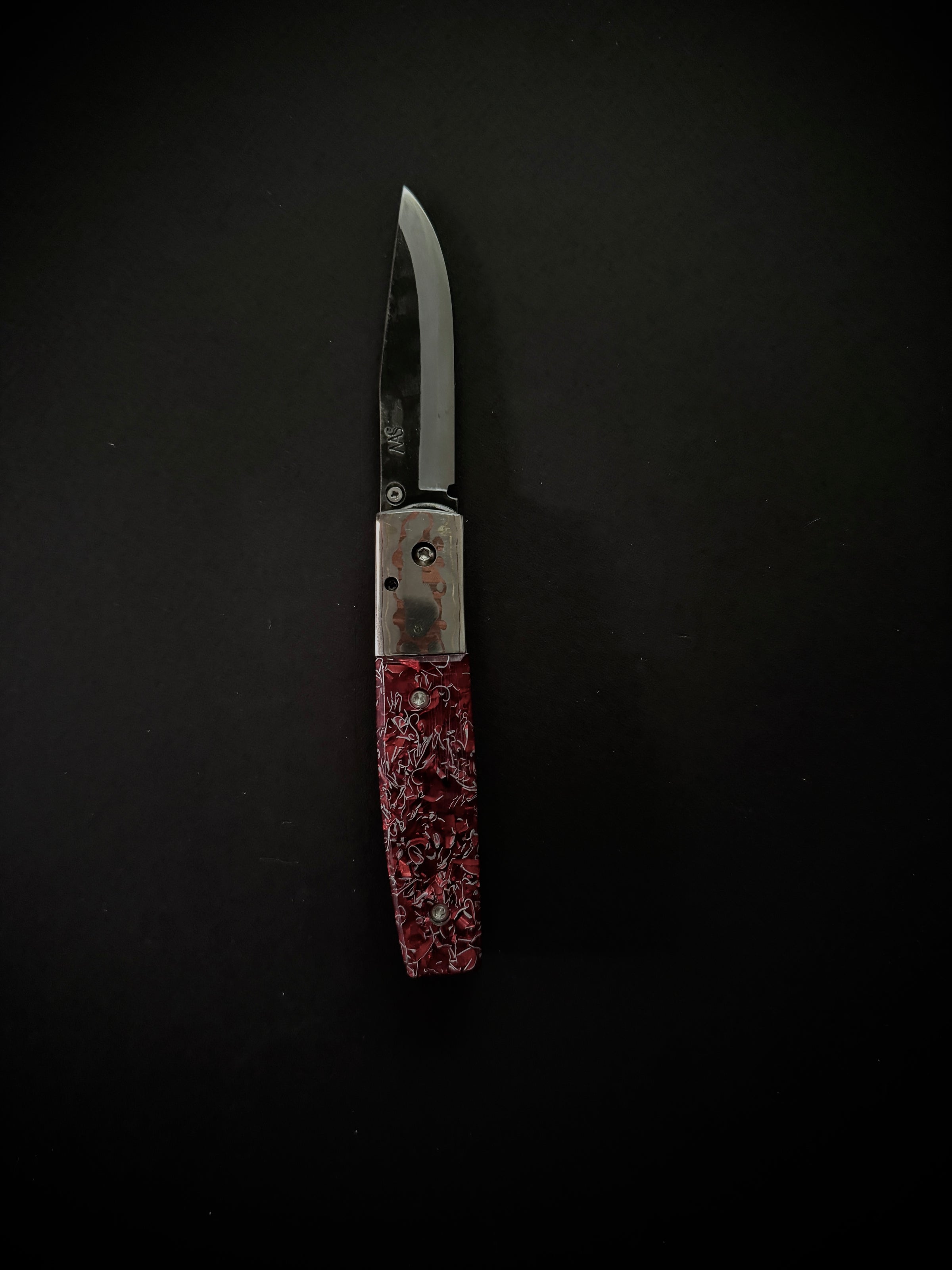 赤富士　タケダヒロアキ　HIROAKI TAKEDA Takeda Liner Lock Folding Knife 0mm Red Resin Handle | Tosho Knife