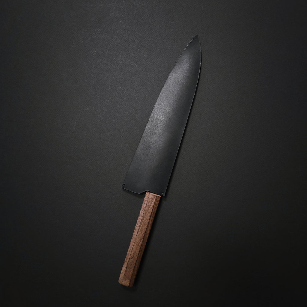 Konosuke Vegetable Tanned Black Leather Sheath (2 Layers, Various Sizes)