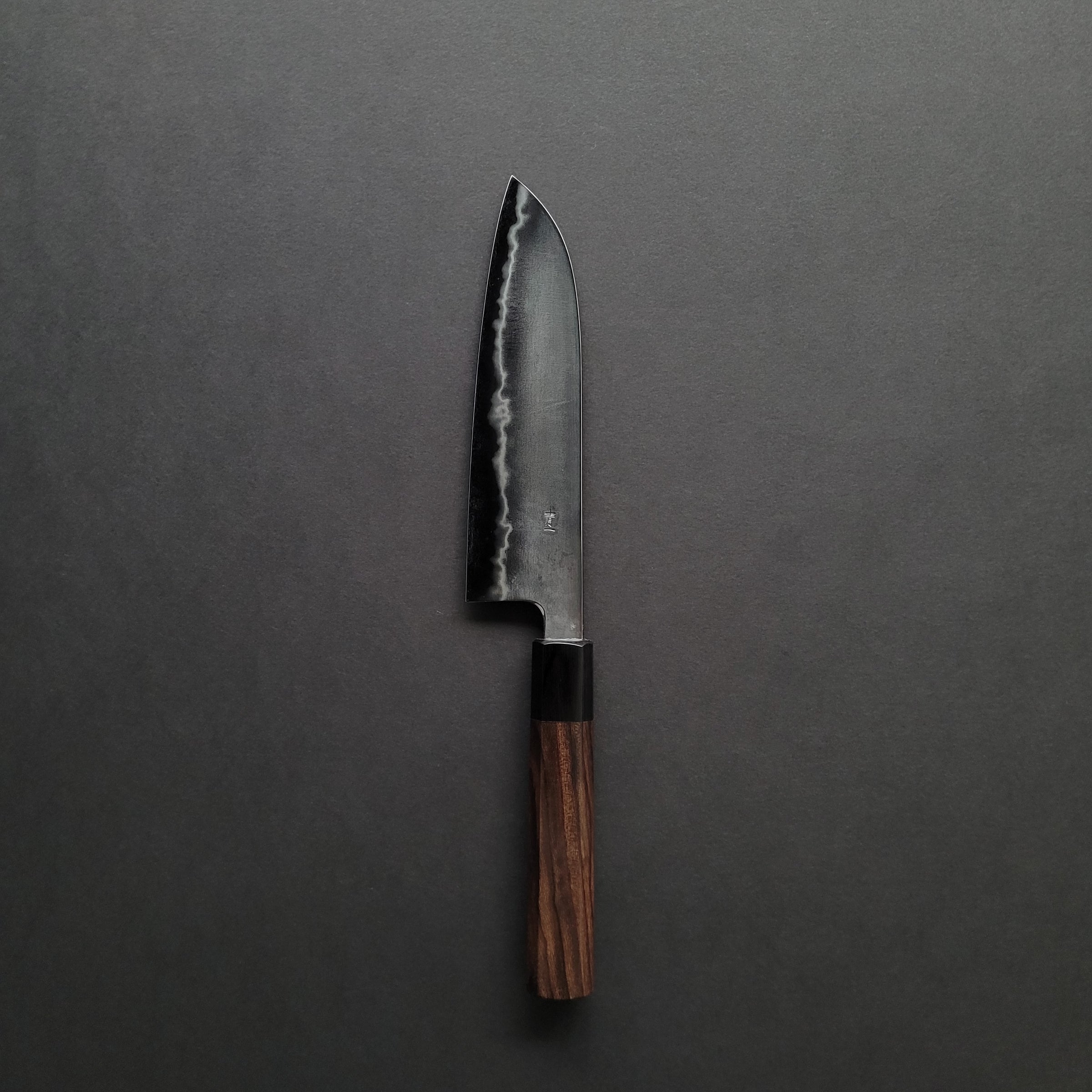 Takada no Hamono Blue #1 Suiboku Santoku 180mm Rosewood Handle